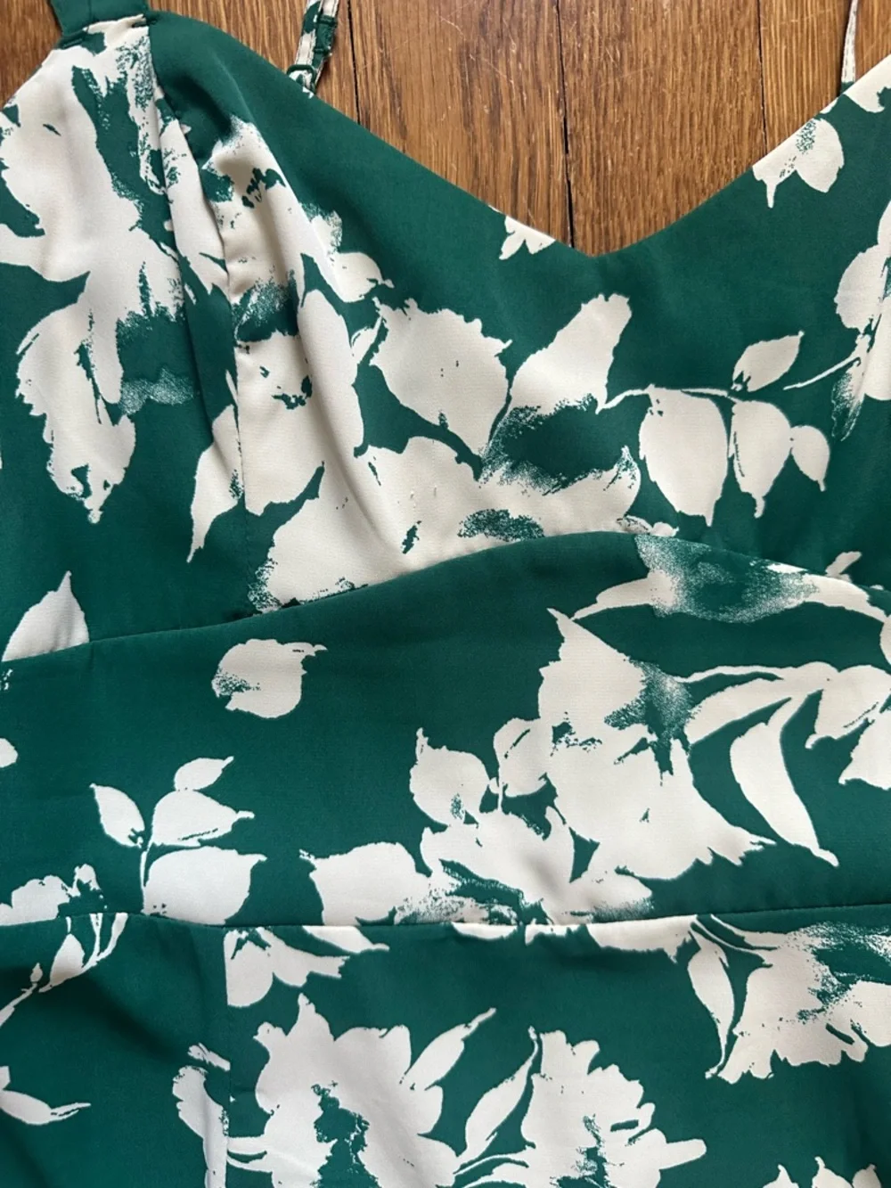 Abercrombie & Fitch Green and White Floral Maxi Dress